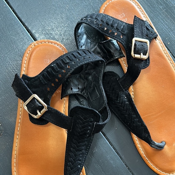 Black sandals with adjustable strap - Picture 4 of 6